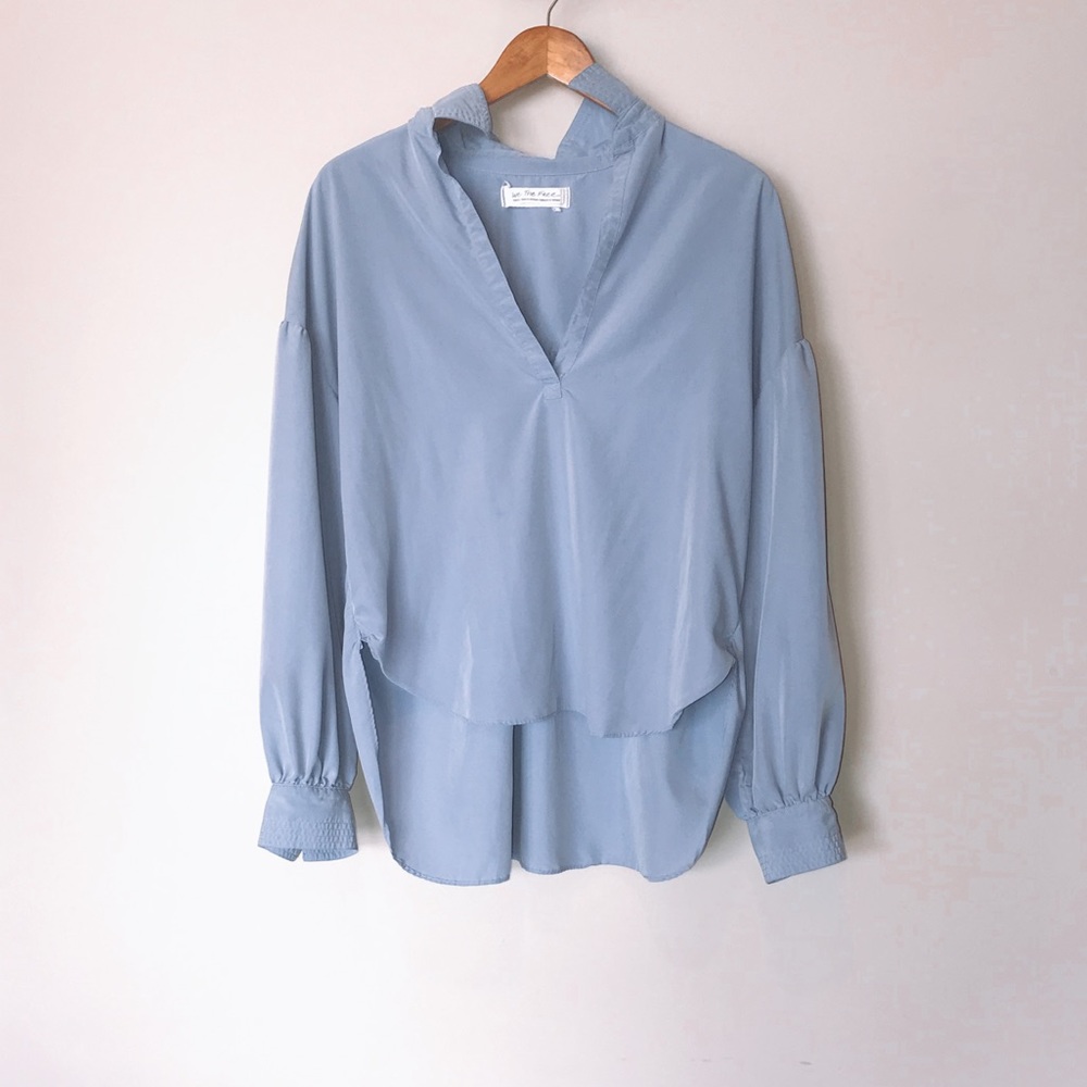 Free people blue blouse